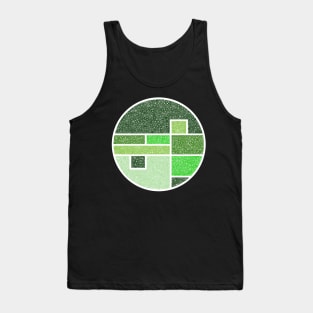 World Of Color Green Circle Design Tank Top